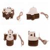 10Pcs/Set Snowflake Star Santa Claus Boots Bells Christmas Tree Hanging Wooden Ornaments Party Christmas Decorations for Home