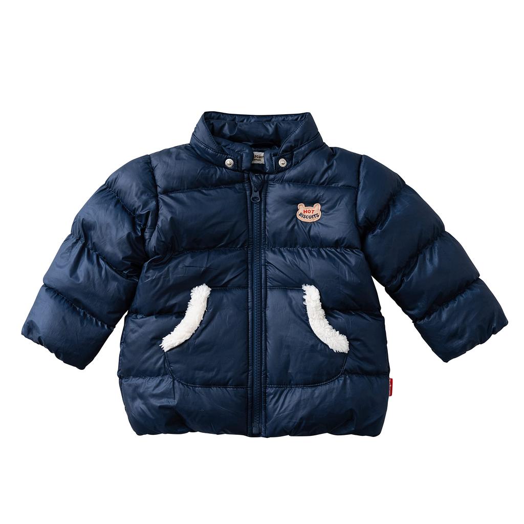 Miki House Hot Biscuits Gooseley Material Jumper, Kids' Baby Clothes, Boys and Girls, 80cm, Navy Blue, 73-3704-381