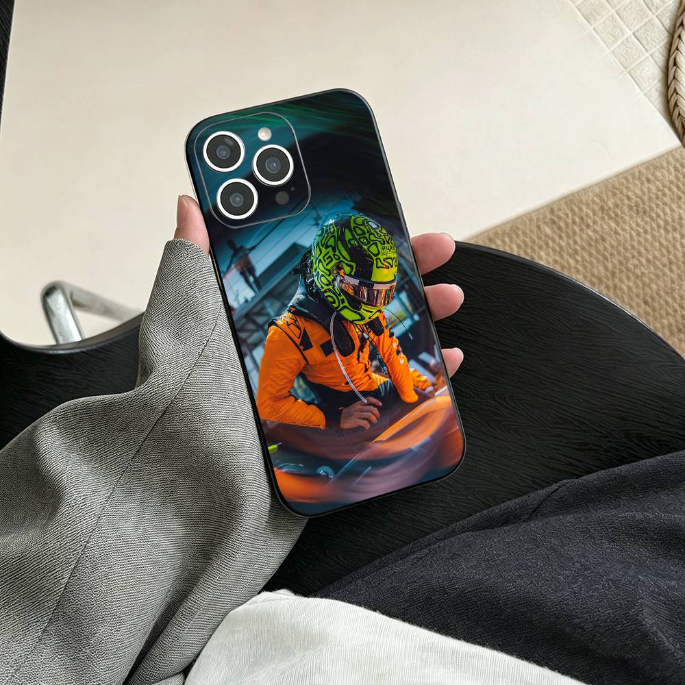 Гонщик Ландо Норрис Чехол для телефона для iPhone 17, 16, 15, 14, 13, 12, 11 Plus, Pro Max, Другие Мягкий черный чехол
