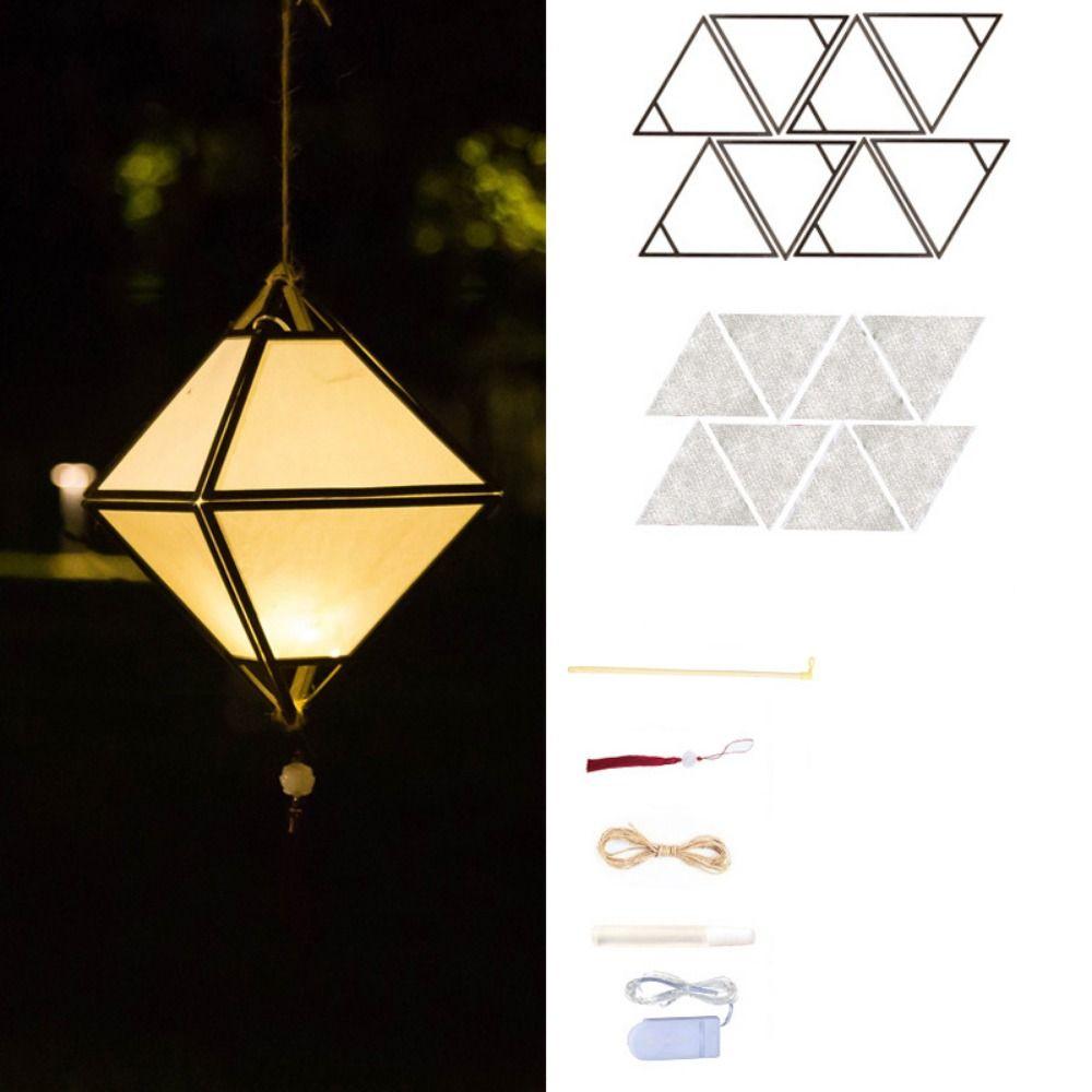 Светодиодный фонарь Праздника середины осени Деревянный художественный фонарь Ручная работа Подвесная лампа Декор для вечеринки