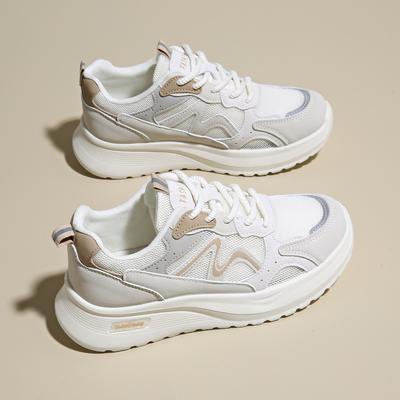 Модные кроссовки CRLAYDK на массивной подошве для женщин, легкие сетчатые, модные, белые, повседневные, для бега, тренировок, женские, для ходьбы, спортивные, для тенниса