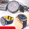 Для CITIZEN Blue Angel Мужские Радиоволновые Часы AT8020-54L/8020-03L/JY8078 Изогнутый Конец Натуральная Кожаная Ремешок Браслет 22 23
