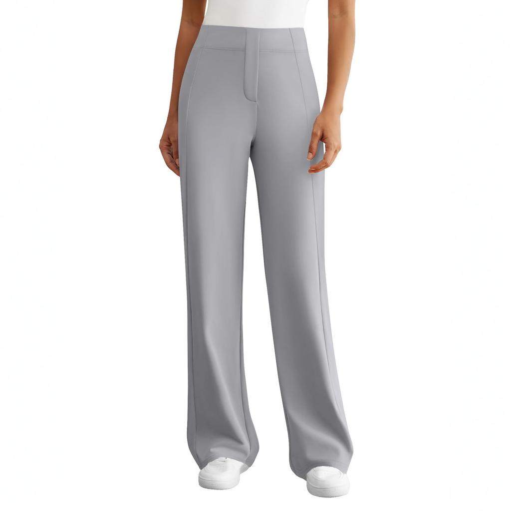 Women's Wide Leg Dress Pants Stretch High Waisted Work Pants Business Casual Slacks With Pockets