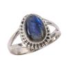 Natural Labradorite Gemstone Handmade 925 Sterling Silver Gift Ring S.5.5 D4t04