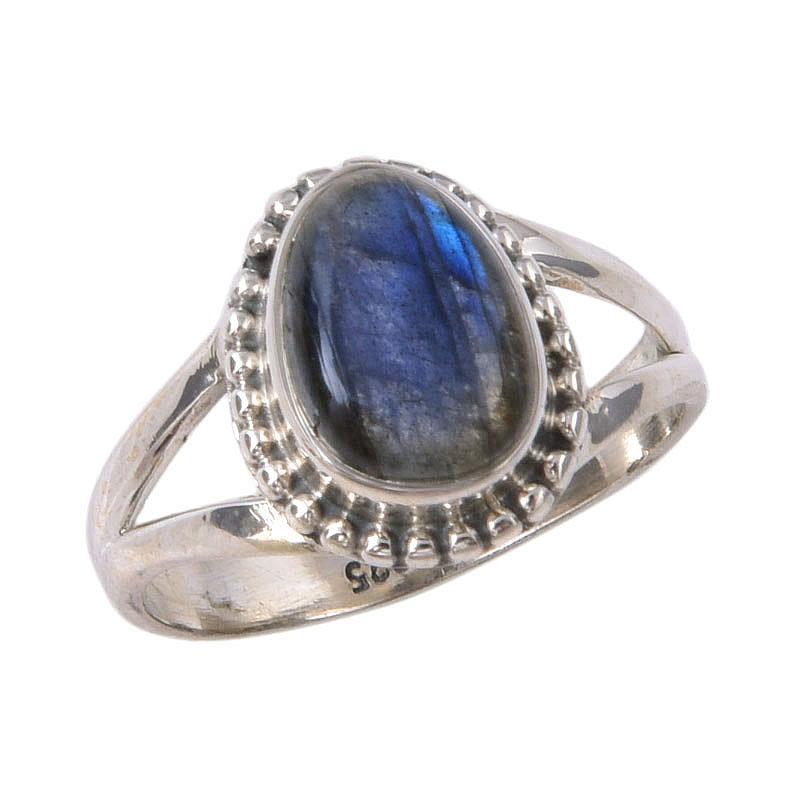 Natural Labradorite Gemstone Handmade 925 Sterling Silver Gift Ring S.5.5 D4t04