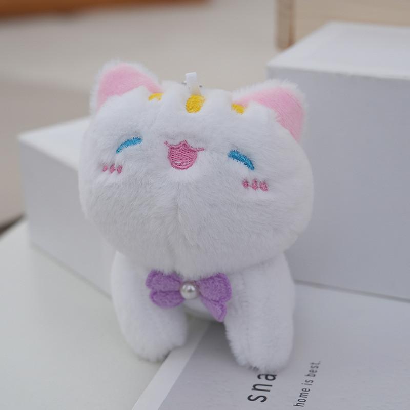Adorable Plush Cat Keychain Cute And Soft Stuffed Animal Toy For Bag Charms