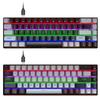 HXSJ Проводная механическая клавиатура V800, игровая клавиатура с 68 клавишами, RGB-подсветкой и съемным кабелем Type-C из АБС-пластика