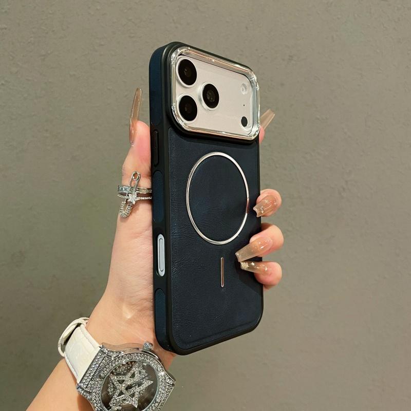 Деловой кожаный чехол-защита Defender For Magsafe для iPhone 17 16 15 14 13 12 Pro Max, с поддержкой беспроводной зарядки, магнитный, прочный бампер