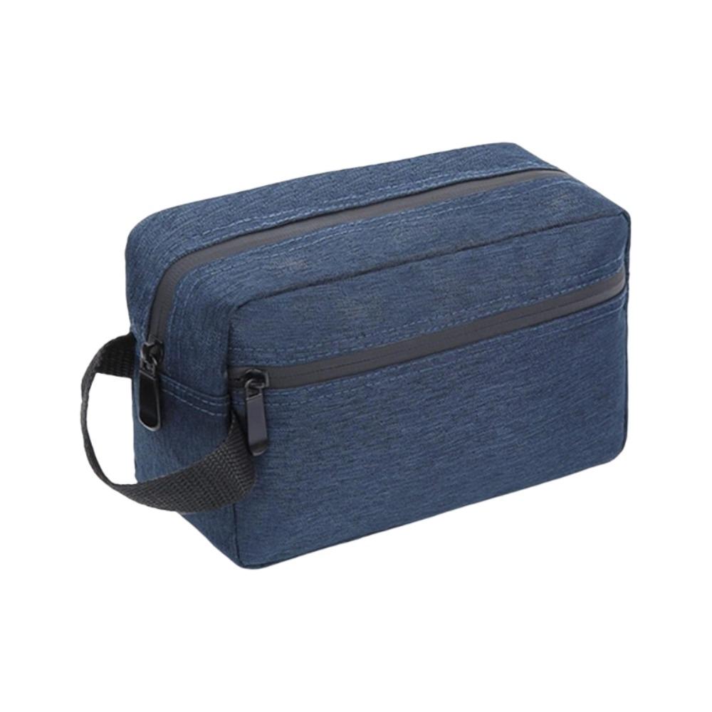 Simple Fashion Waterproof Travel Storage Bag Oxford Handle Men Wash Bag Zippered Mini Pouch Women Makeup Bag for Home
