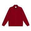 Heavyweight Stand Collar Zipper Jacket - Women's Trendy Autumn/Winter Loose Fit Hoodie, 380g, Solid Color, Drop Shoulder Design.