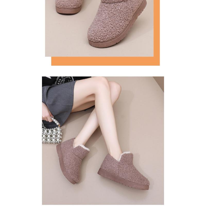 2025 Winter New Arrival Women's Cotton Slippers Home Warmth  Slip-Resistant Fleece-Lined Thickened Mom Snow Boots