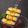 Corn Grill Basket with Wooden Handle Stainless Steel Folding Grilling Baskets