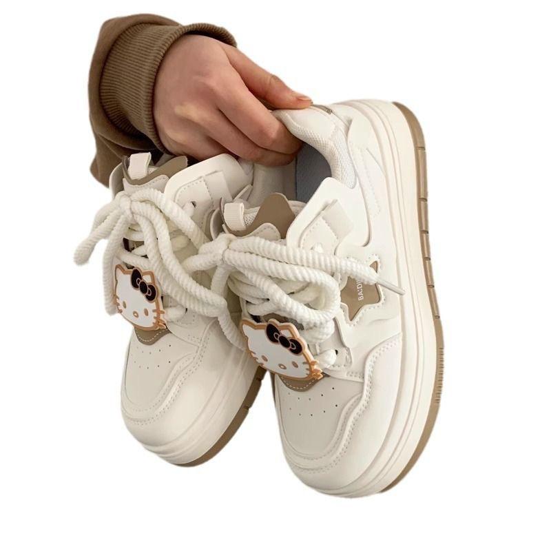 Звездная платформа белые туфли женские 2025 весна и осень новая универсальная обувь детская нишевая оригинальная обувь на доске студенческая спортивная обувь