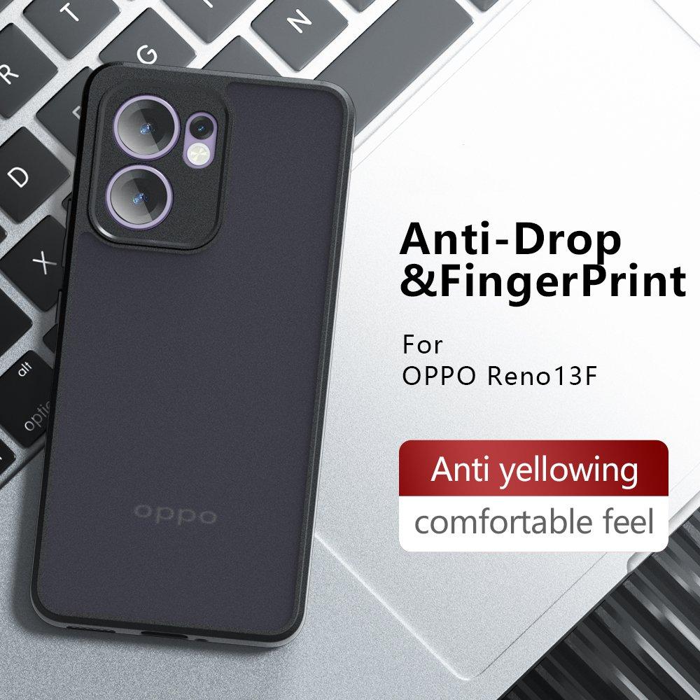 Матовый чехол для OPPO Reno13 F 5G Чехол для Reno 13 F Funda Coque Жесткий Прозрачный ПК Мягкий ТПУ Ударопрочная Накладка Задний Бампер Reno13 F