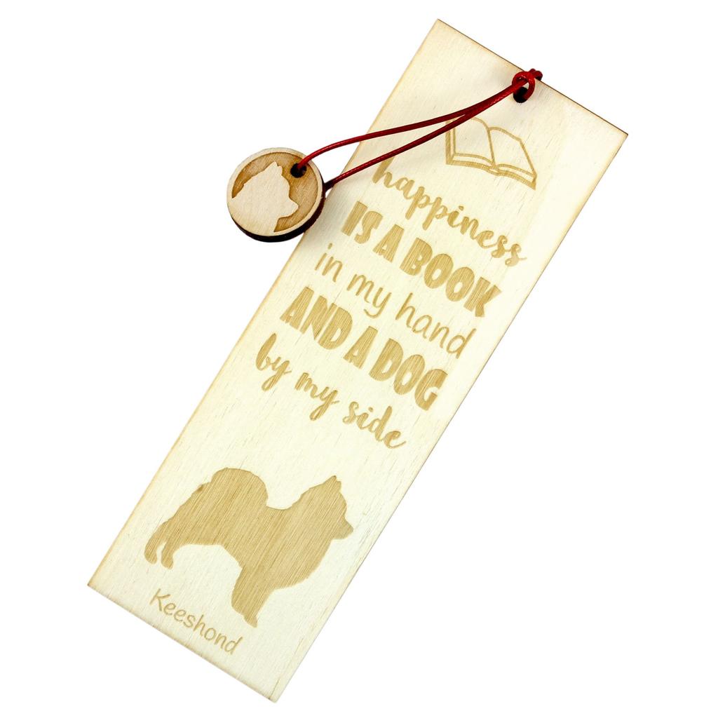 Keeshond, Dutch Barge Dog, Smiling Dutchman – Dog bookmark, personalized bookmark – Design 01 | Art-Dog