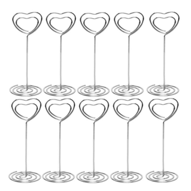 10 шт. металлические держатели для карточек, подставки для фотоклипов, свадебная вечеринка, номер стола, подставка для знака имени