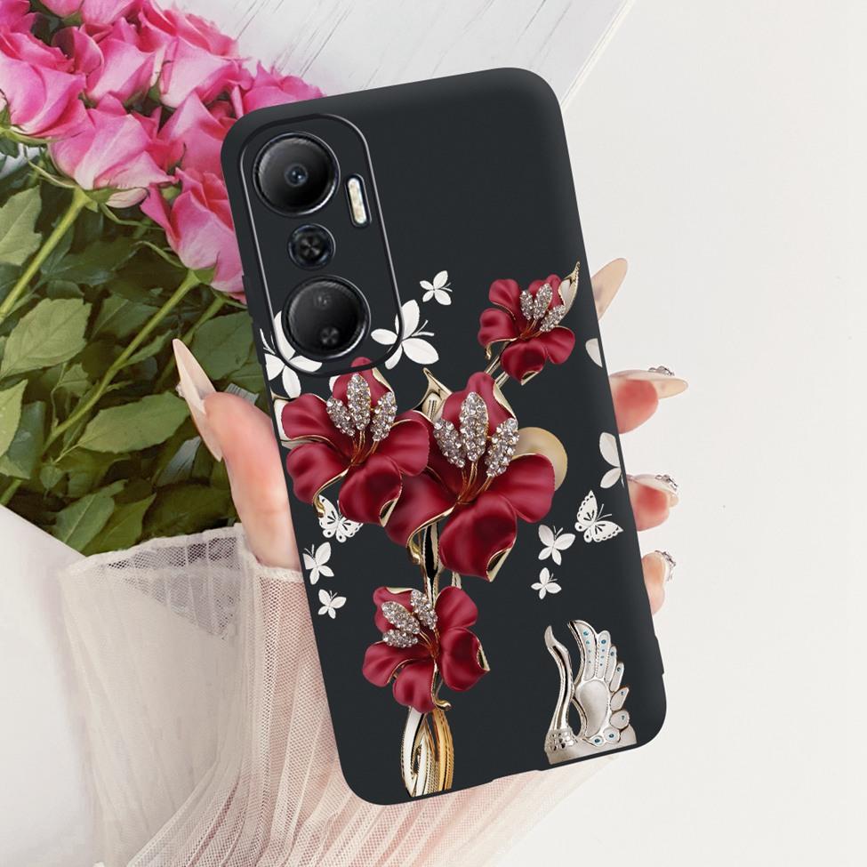 Case For Infinix Hot 20 4G Cover Cute Cat Fashion Butterfly Painted Casing For Infinix X6826 X6826B X6826C