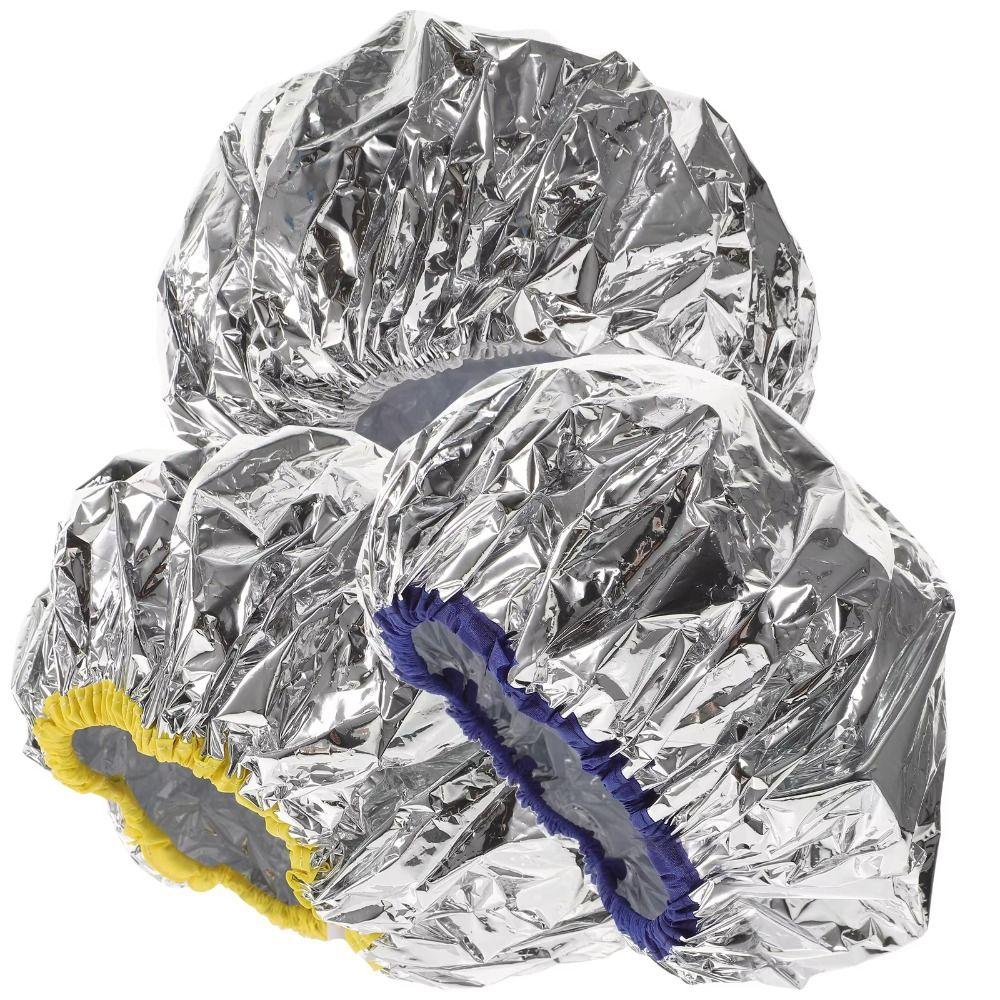 Reusable Tin Foil Hair Processing Caps Waterproof Shower Cap for Women Hair Salon Tool