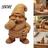 Desk Gnome Statue 3D Printed Figurine, Nose Picking Cartoon Statue, DIY Garden Figure Coloring Painting Dwarf Sculpture for Home Office Decor Ornament