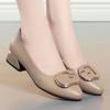 Spring and Autumn Low-Cut Soft Leather Soft Bottom Lightweight Comfortable Low Heel Fashion Ladies Commuter Work Shoes