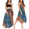Женское летнее платье для отдыха и отдыха с принтом в виде морского берега и V-образным вырезом и разрезом