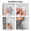 2Pcs Convenient Shower Curtain Fixing Clip Self Adhesive Splash-Proof Rectangle Bath Curtain Fixing Buckle Clamp Bathroom Supplies