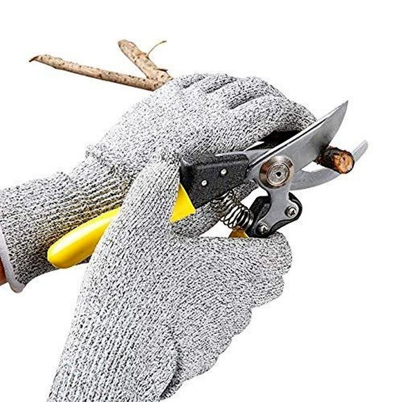 Anti Cut Proof Gloves Level 5 Safety Work Multifunction Protection High-strength Wear-resistant HPPE Glove Hemp Gray Finger Cots