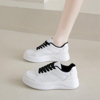 Осень новые дышащие маленькие белые туфли женские студенческие платформа универсальные повседневные спортивные кеды
