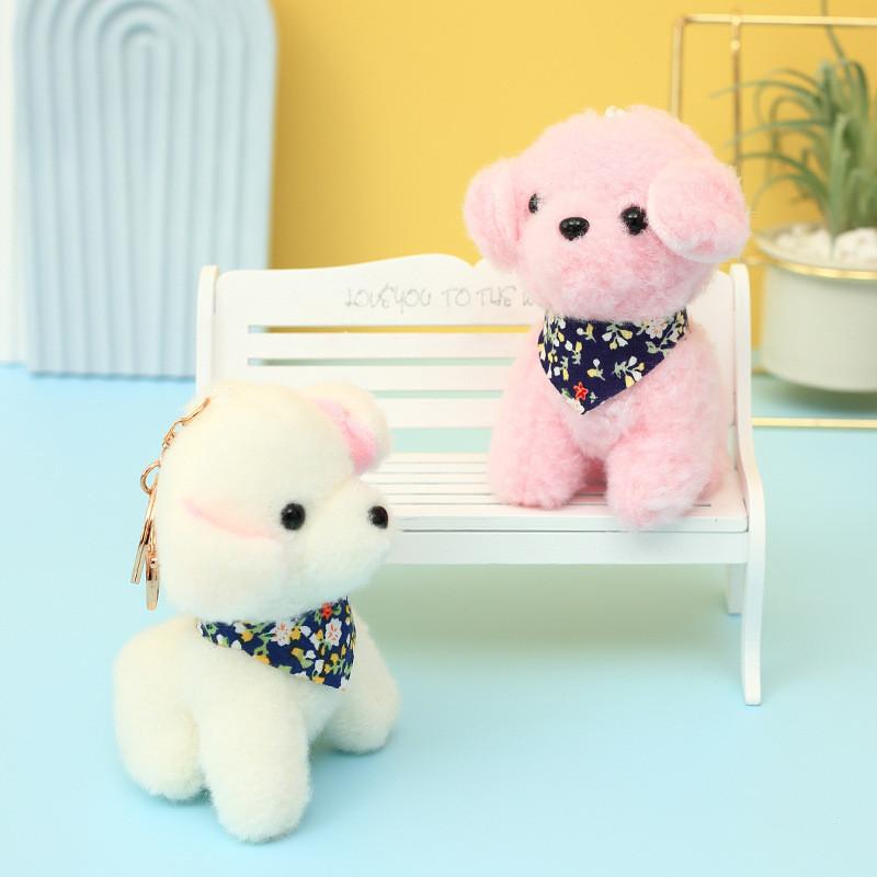 Adorable Teddy Dog Plush Keychain Cute Cartoon Stuffed Animal Bag Charm For Wedding Gifts