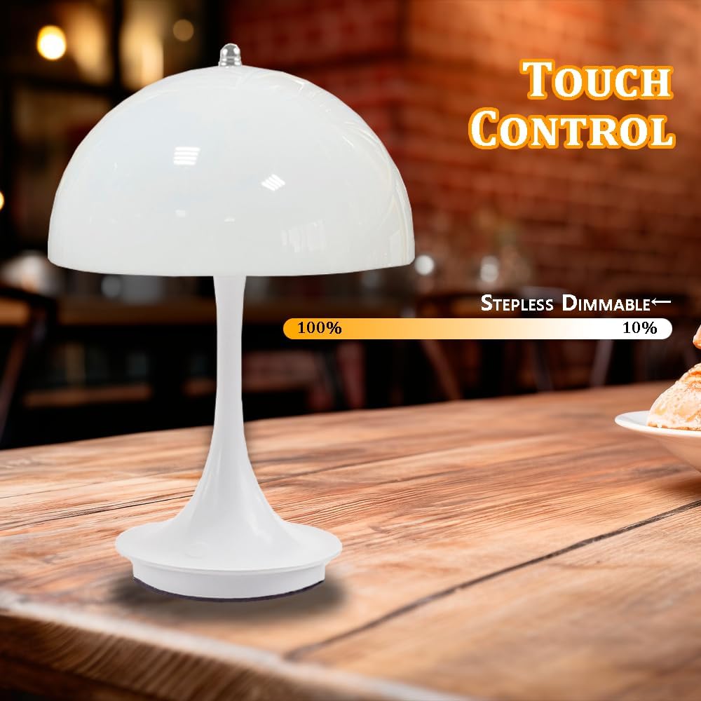 1PC Table Lamp LED Touch Sensor Desktop Night Light Rechargeable Wireless Reading Lamp for Restaurant Hotel Bar Bedroom Decor Light