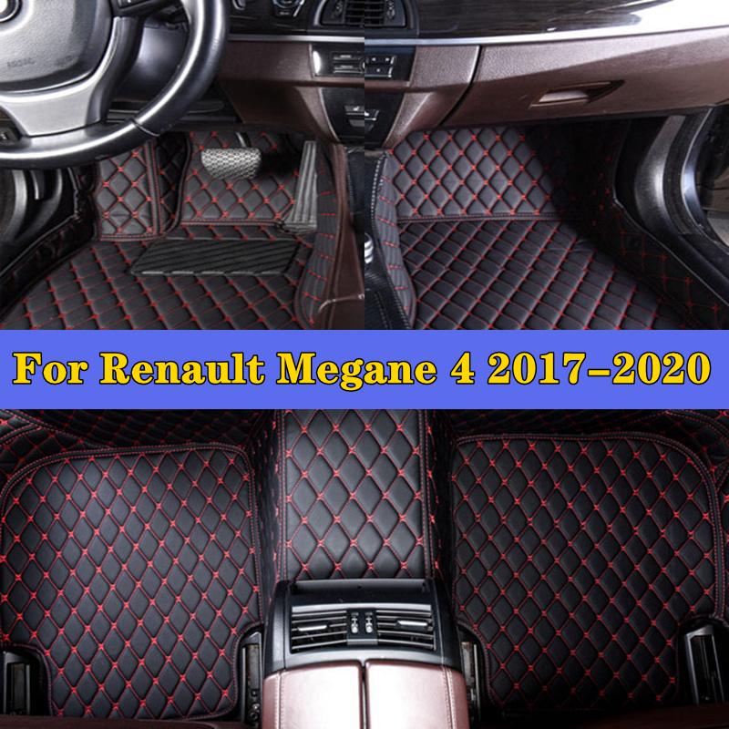 Car Foot Pads For Renault Megane 4 2017- Car Accessories Protective Pad Custom Auto Floor Mats Automobile Carpet