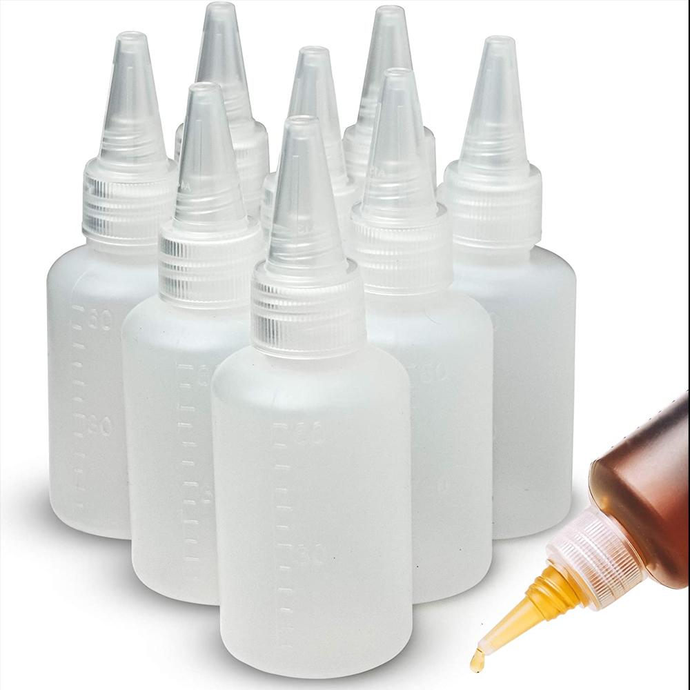 Dispenser with Screw-On Lids Oil Dropper Bottles Glue Bottles Refillable Bottles Pigment Container