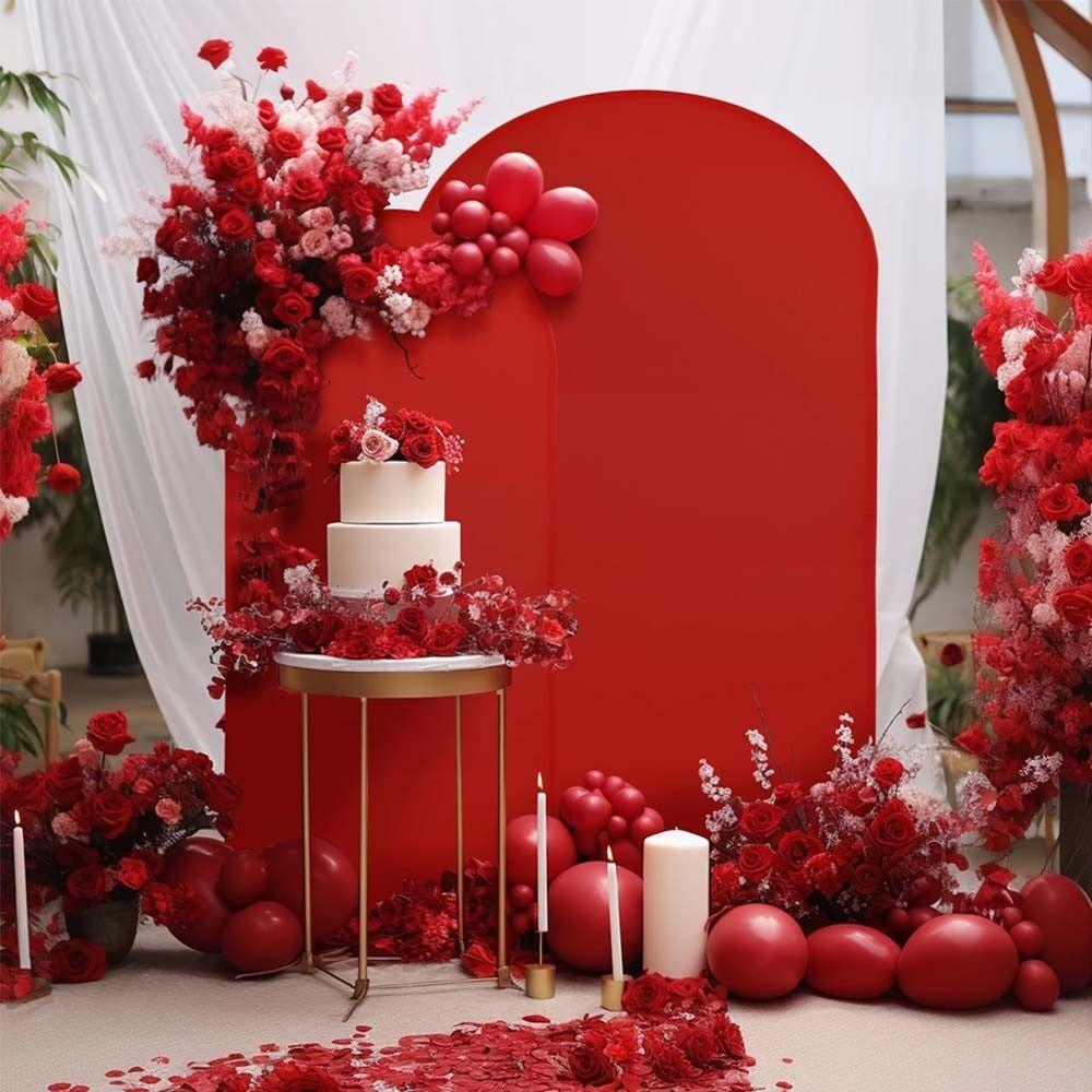 Elastic Double Sided Arch Backdrop Cover Doubleside Arched Shape Backdrop Cover Baby Shower