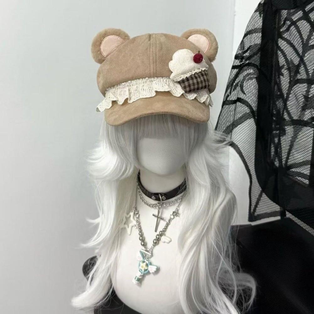 Lightweight Beret Hat 3D Cat Ears Cat Ear Cap New Cake Cat Ears Cap  Women