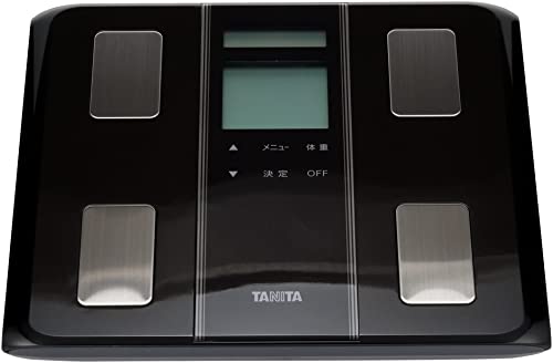 TANITA Body Composition Scale, 50g, Made In Japan, Black, BC-331 BK, Double LCD Display for Easy Reading, Stand-Up Storage