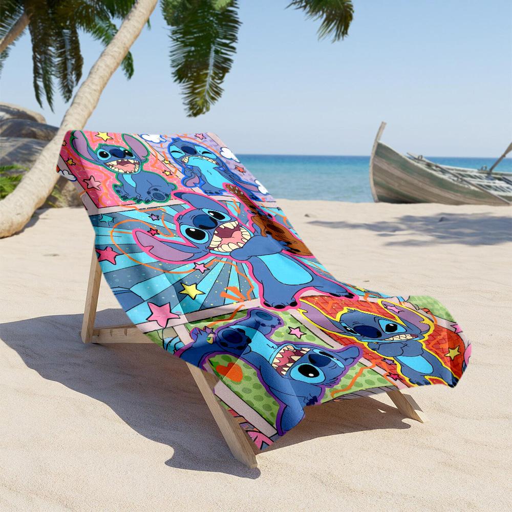 Stitch cozy beach towel soft for Outdoor Daily Use Vibrant Pattern Perfect Gift for Women/Men