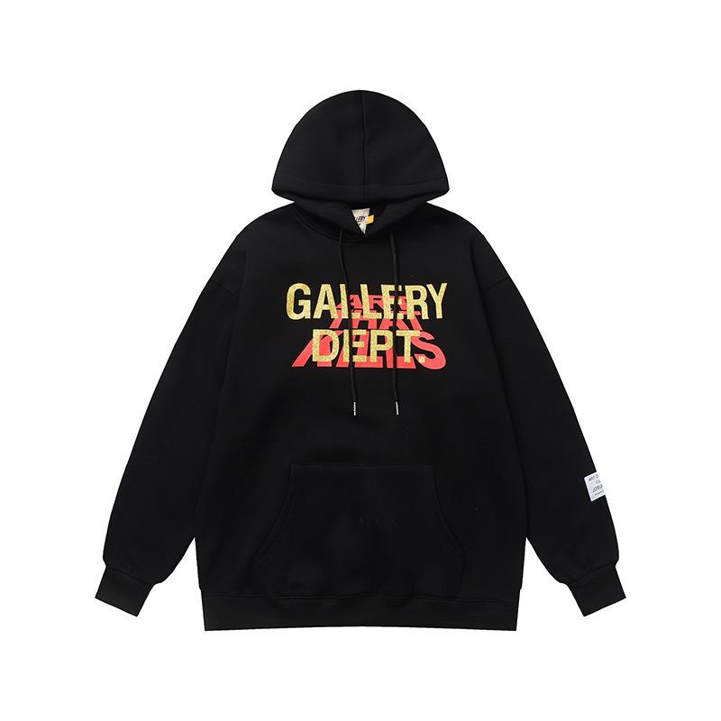 Трендовый трансграничный бренд GALLERY DEPT худи с принтом букв мужское и женское уличная флисовая куртка-худи