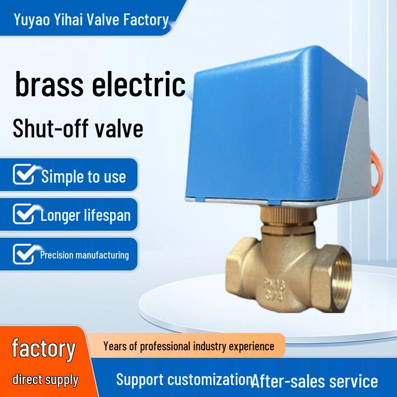 6-Point Brass Electric Shut-off Solenoid Valve for Central AC Fan Coil