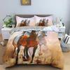 3D Animal Horse Pattern Comfortable Duvet Quilt Cover Pillowcase Bedding Set Children Bedroom Decoration Home Textile
