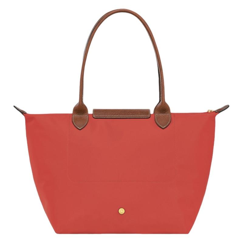 Longchamp Le Pliage Original Логотип с принтом Застежка-молния с логотипом Полиамид Сумка на плечо Обычная Женская Томатно-красный L2605089P94