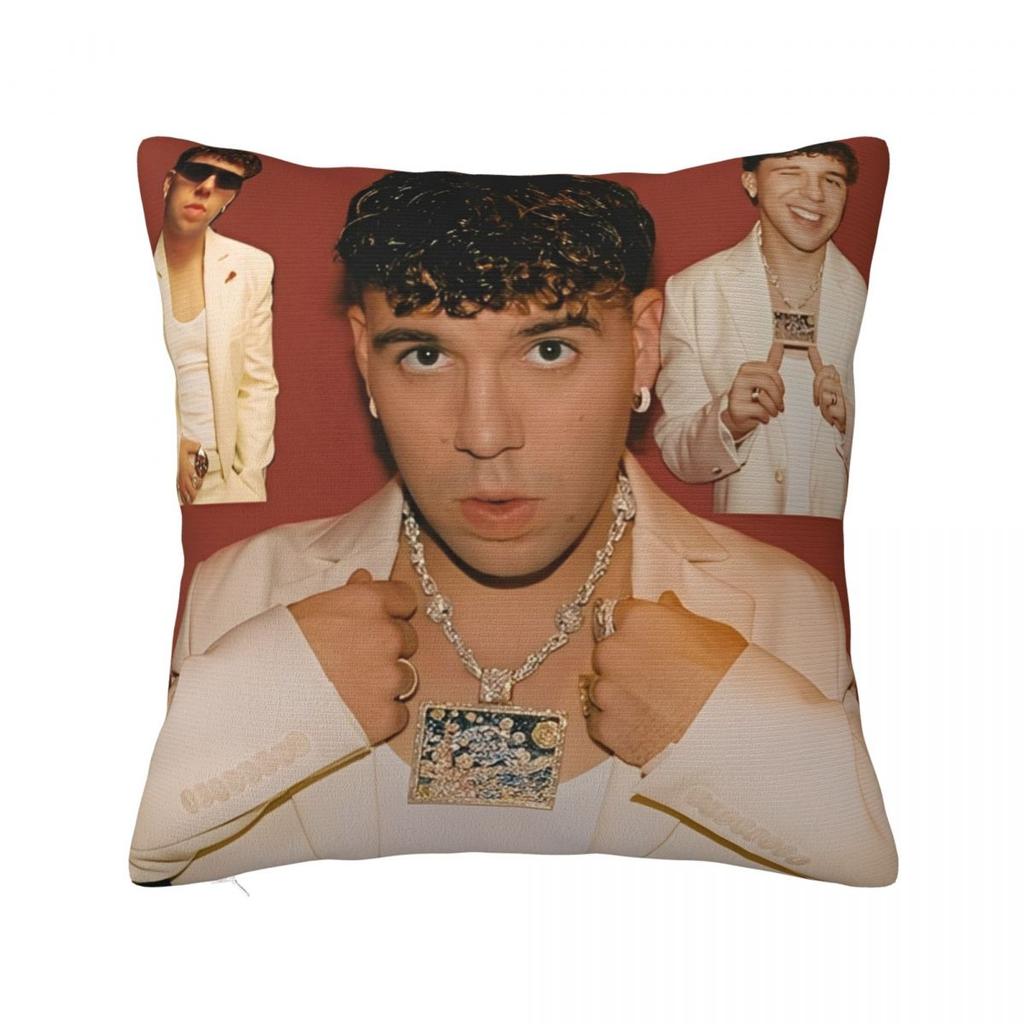Rapper Quevedo Spanish Singer Pillow Cover Cushion Cover Square Pillow Case Funny Pillowcases For Office Car Home Decorative