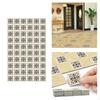 60Pcs 1/12 Dollhouse Flooring, Floor Tiles, Mini Wood Furniture for Bathroom