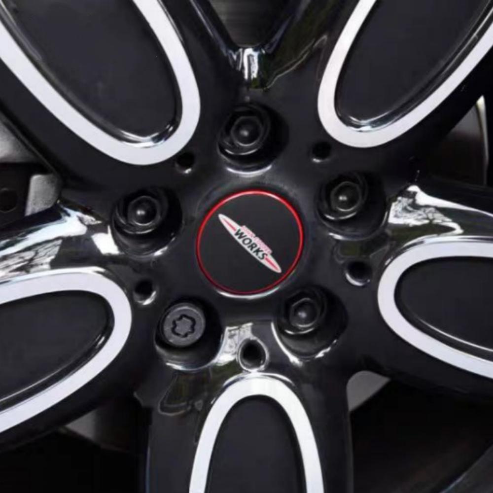 4 шт. Логотип JOHN COOPER WORKS Значок Колпачки на ступицу колеса автомобиля 56 мм 53 мм Диски Колпачок ступицы Значок JCW Колпачок диска Аксессуары для автомобиля