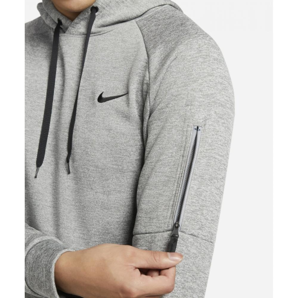 Nike Толстовка с капюшоном для фитнеса TherMafit Pullover M Темно-серый Heather Particle Grey Dq4835 063