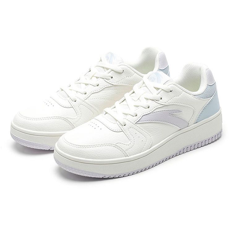 Anta Little Inspiration Non-Slip Lightweight Low-Top Skate Shoes Women Sneakers White Blue Purple 922518068F-1