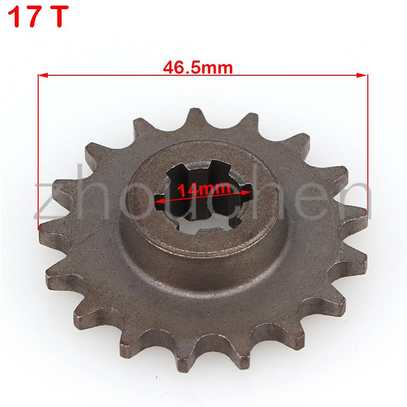 Front Gear Box Sprocket T8F 11T 14T 17T 20T Pinion Sprocket Chain Cog Metal For 47cc 49cc Minimoto ATV Mini Bike Moped Scooter