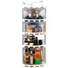 1 Set Kitchen Storage Shelf Stainless Steel Kitchen Corner Storage Organizer Detachable Shelf Home Supply