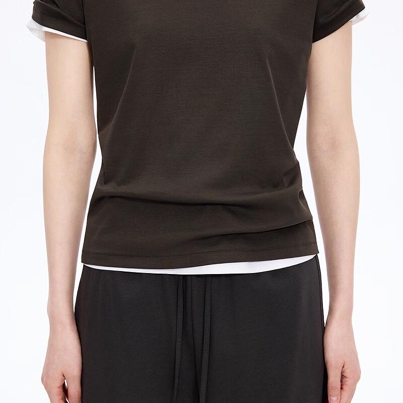 JNBY Women's Cotton Blend Round Neck Short Sleeve T-Shirt