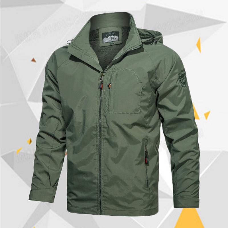 Мужские ветрозащитные куртки на молнии, повседневные бейсбольные куртки с капюшоном Air Force One, спортивные куртки на открытом воздухе