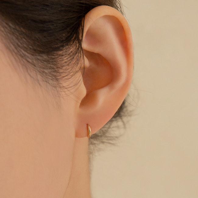 Простые круглые серьги-кольца Lunne 14K с застежкой-щелчком (14-каратное золото) A01